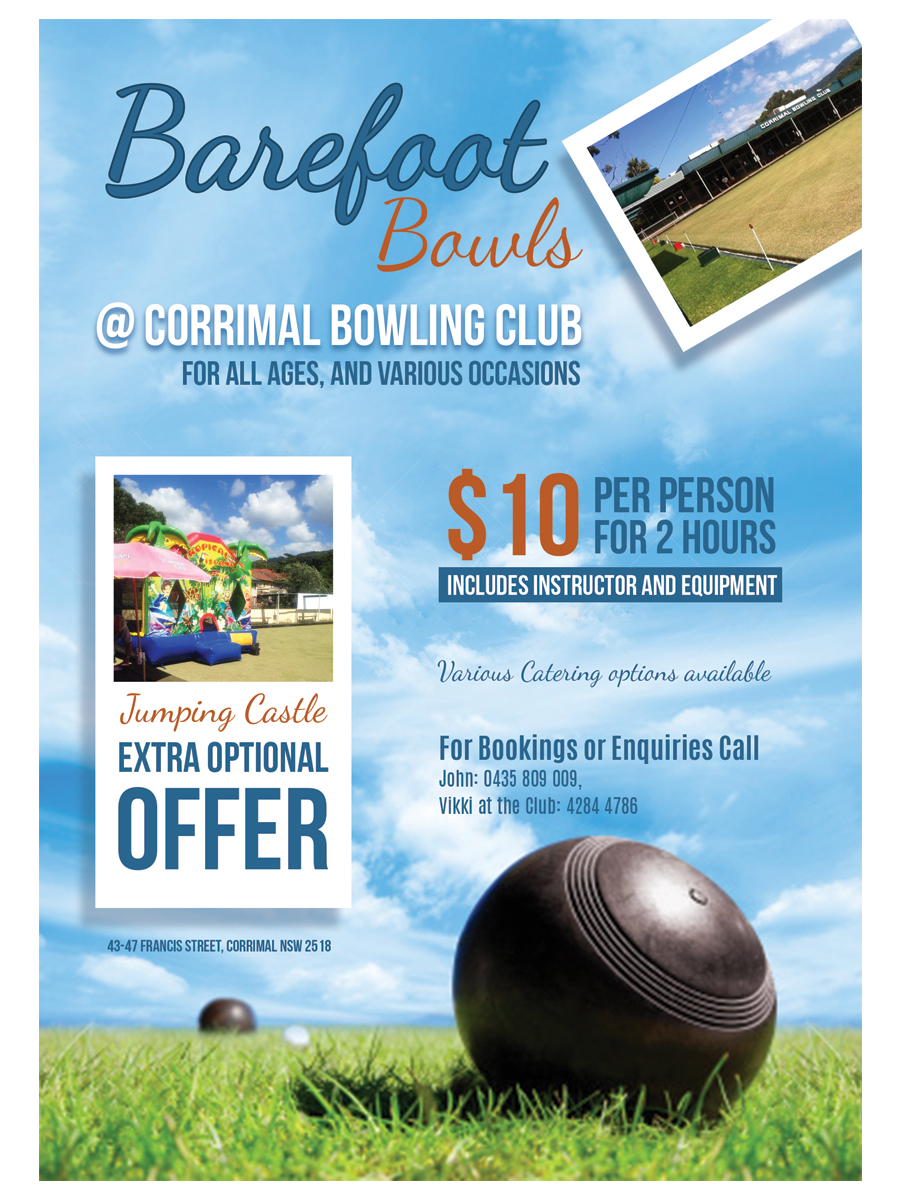 Flyer Design by LeonFX for Corrimal Bowling Club Ltd | Design #10345580
