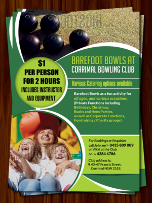 Flyer Design by debdesign for Corrimal Bowling Club Ltd | Design: #10338883