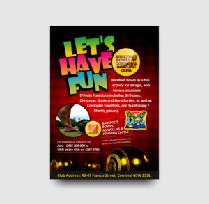 Flyer Design by vikas naik for Corrimal Bowling Club Ltd | Design: #10457869