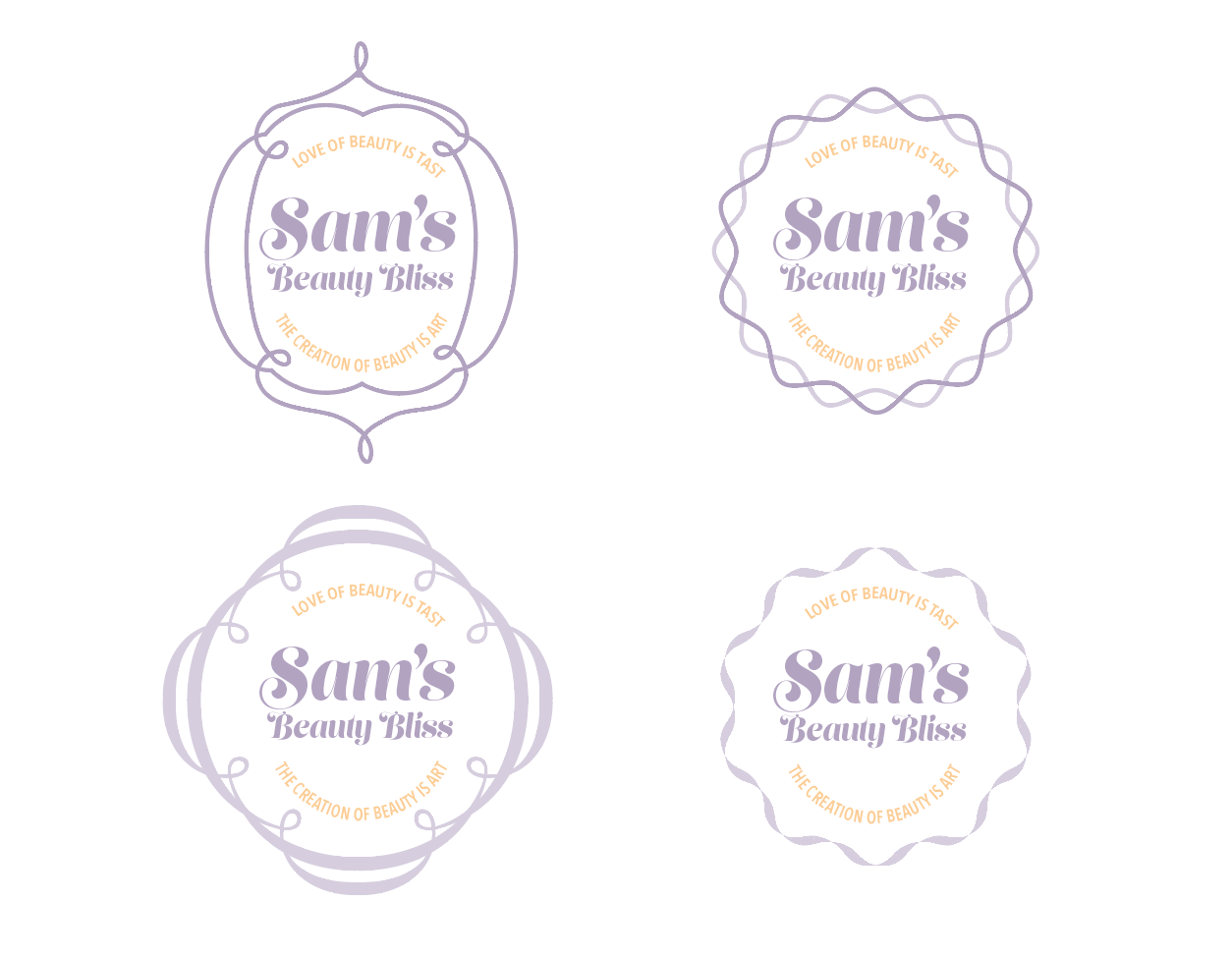 Logo Design by wonderland for Sam's Beauty Bliss | Design #10323351