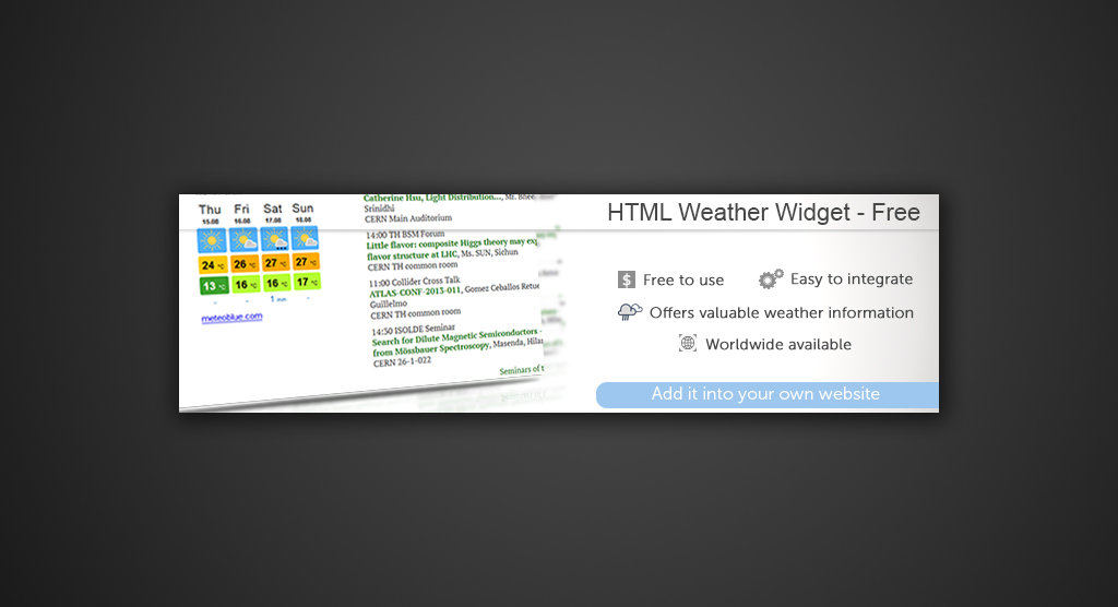 Design de Bannière  par Creative pour meteoblue AG | Design #2224712