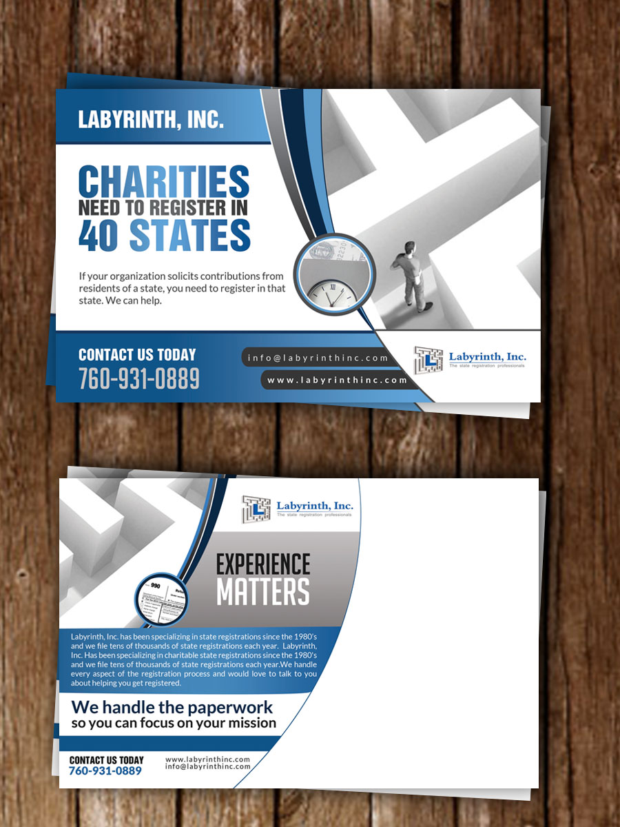 Postcard Design by hih7 for Labyrinth, Inc. | Design: #10479701