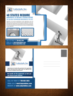 Postcard Design by creative.bugs for Labyrinth, Inc. | Design: #10341022