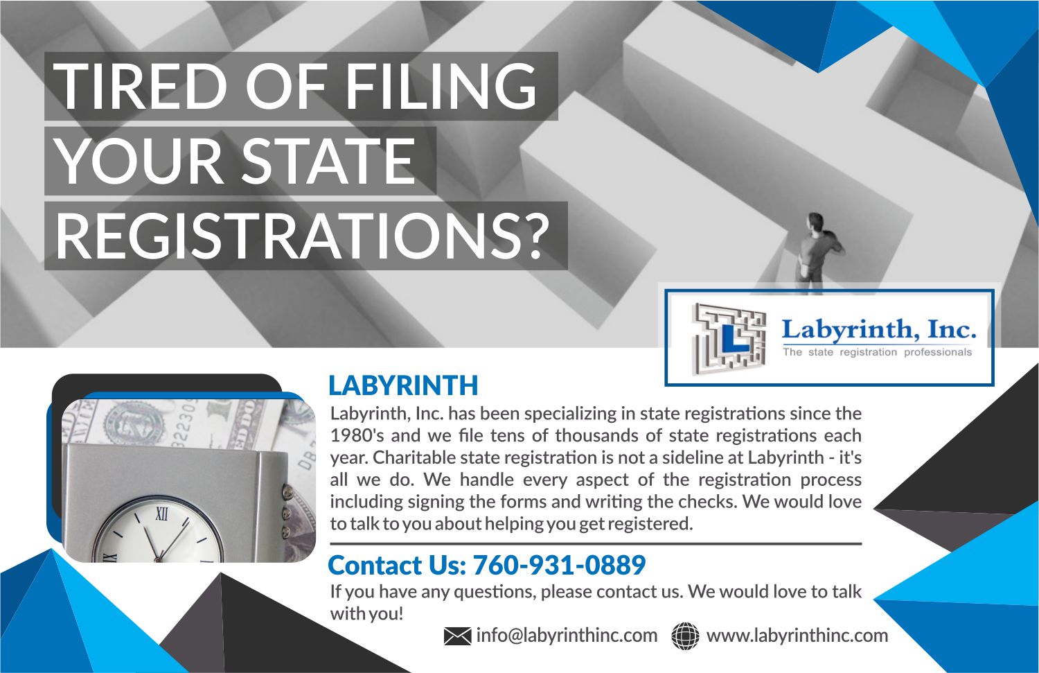Postcard Design by atSIGN for Labyrinth, Inc. | Design #10408105
