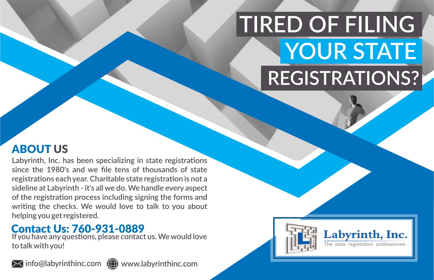 Postcard Design by atSIGN for Labyrinth, Inc. | Design #10408764