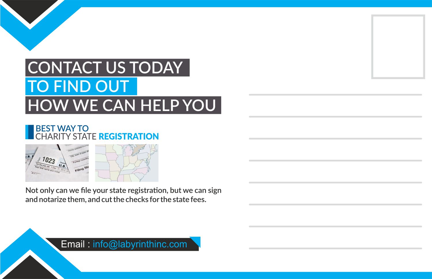 Postcard Design by atSIGN for Labyrinth, Inc. | Design #10408784