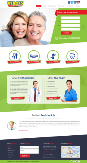 fun theme dental practice website! | Web Design by Sbss