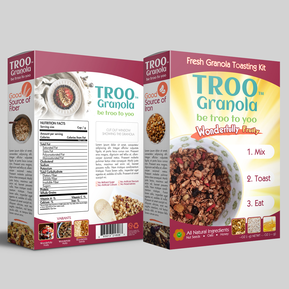 Verpackungs-Design von doodlebag für TrooFoods Ltd | Design #10370536