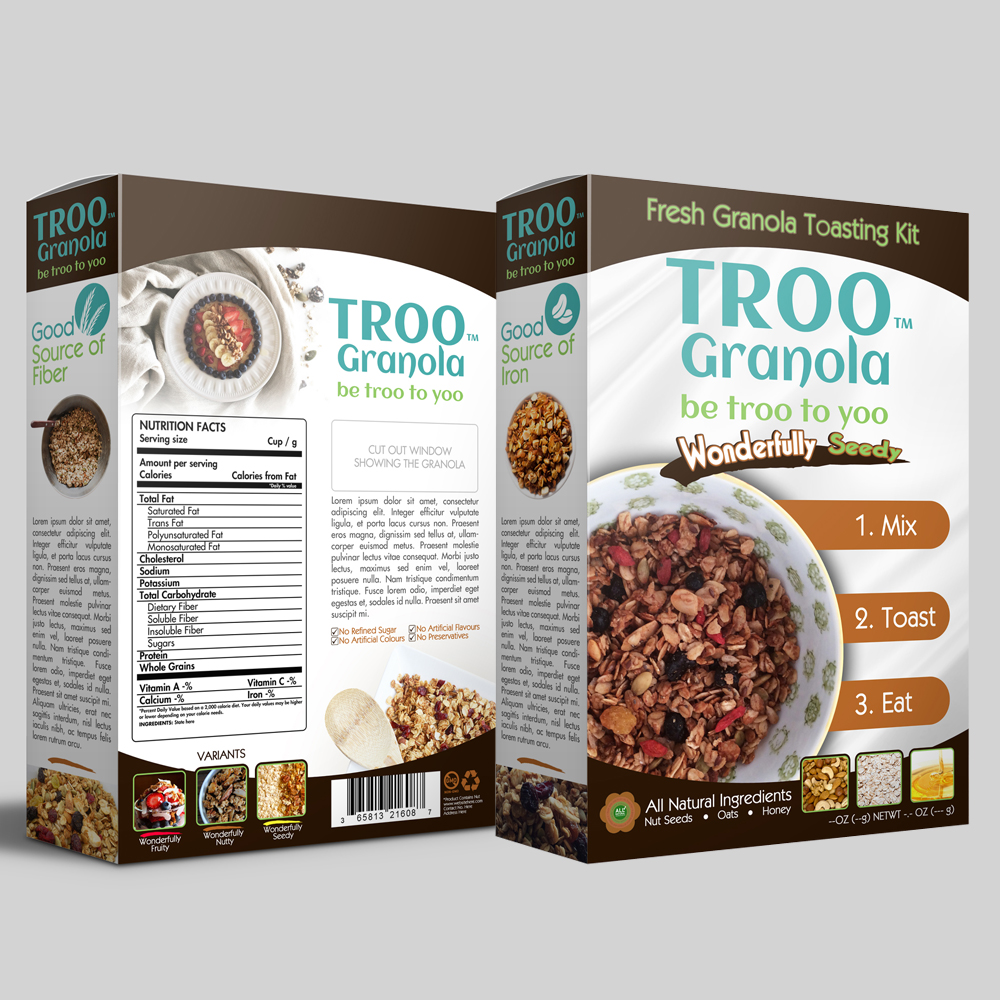 Verpackungs-Design von doodlebag für TrooFoods Ltd | Design #10370548