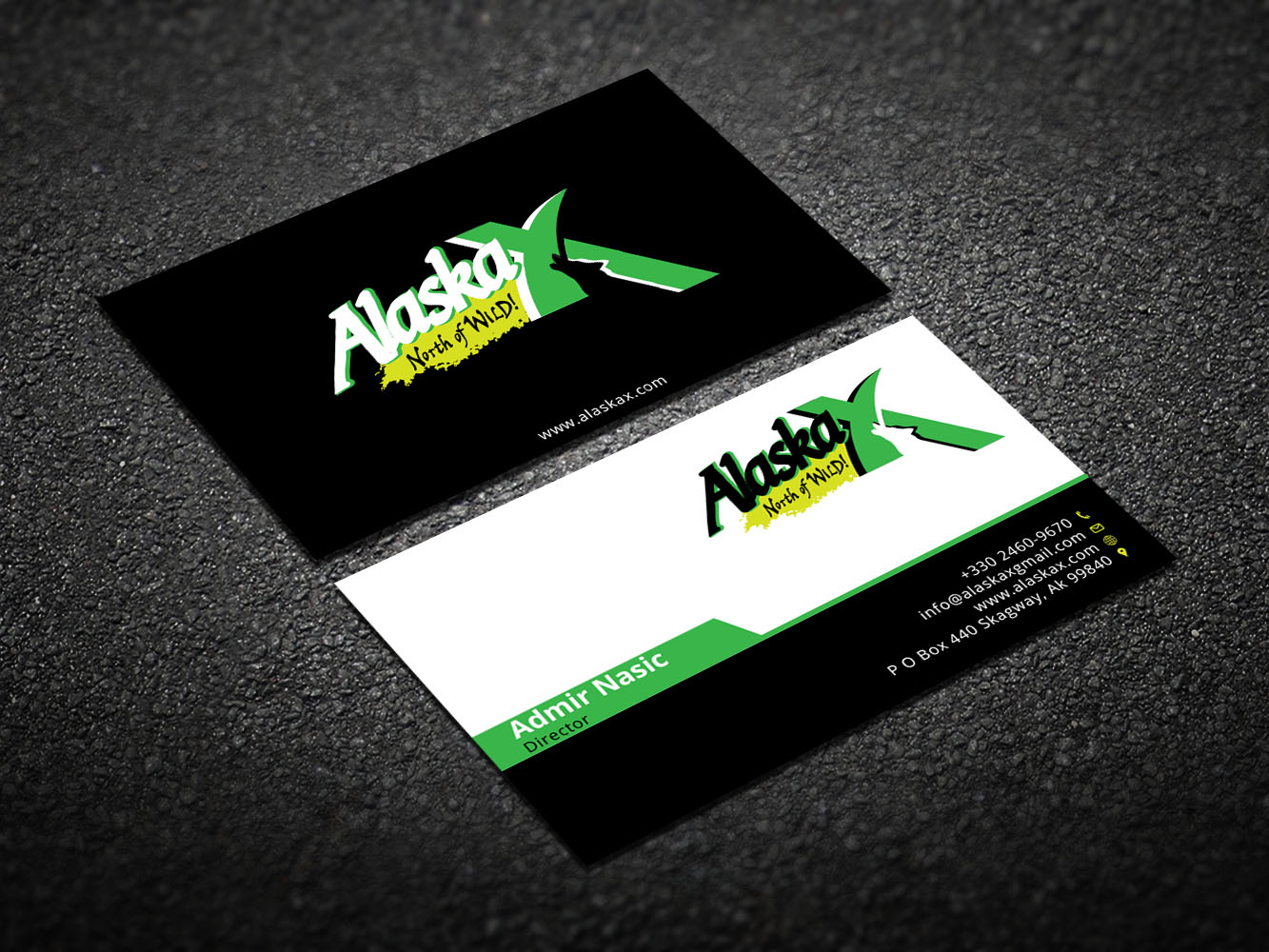 Business Card Design by Verified artistry (Design garden) for AlaskaX | Design #10330613