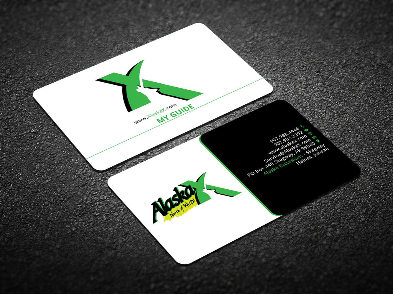 Business Card Design by Verified artistry (Design garden) for AlaskaX | Design #10399324