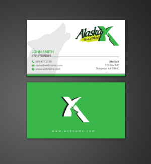 Business Card Design by chandrayaan.creative for AlaskaX | Design: #10360967