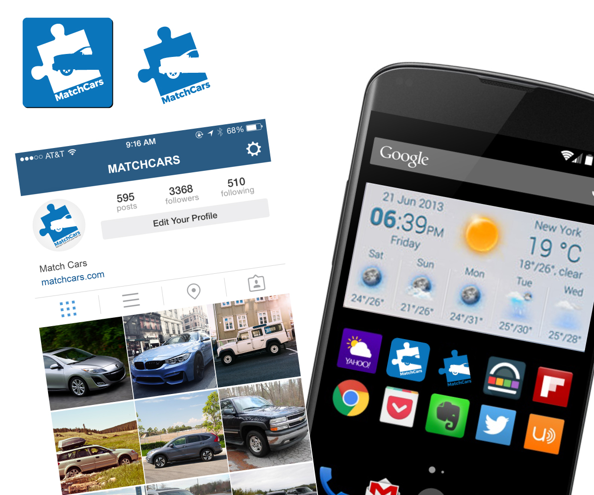 Logo Design by moustaches for MatchCars | Design #10380873