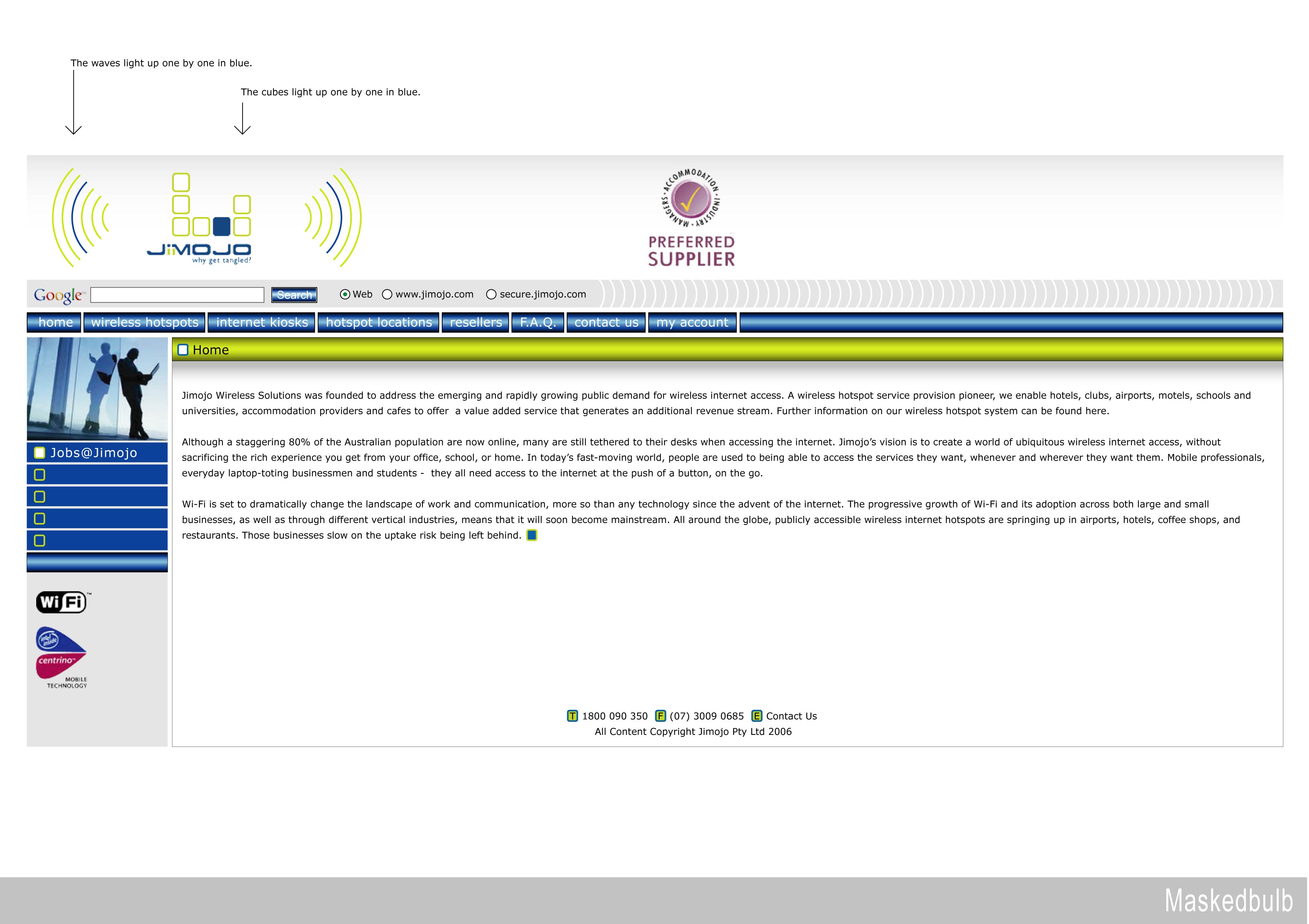 Web Design by Maskedbulb for Jimojo Pty Ltd | Design #20856
