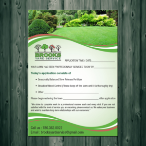 Flyer Design by theblueart for Brooks Yard Service | Design: #10328906