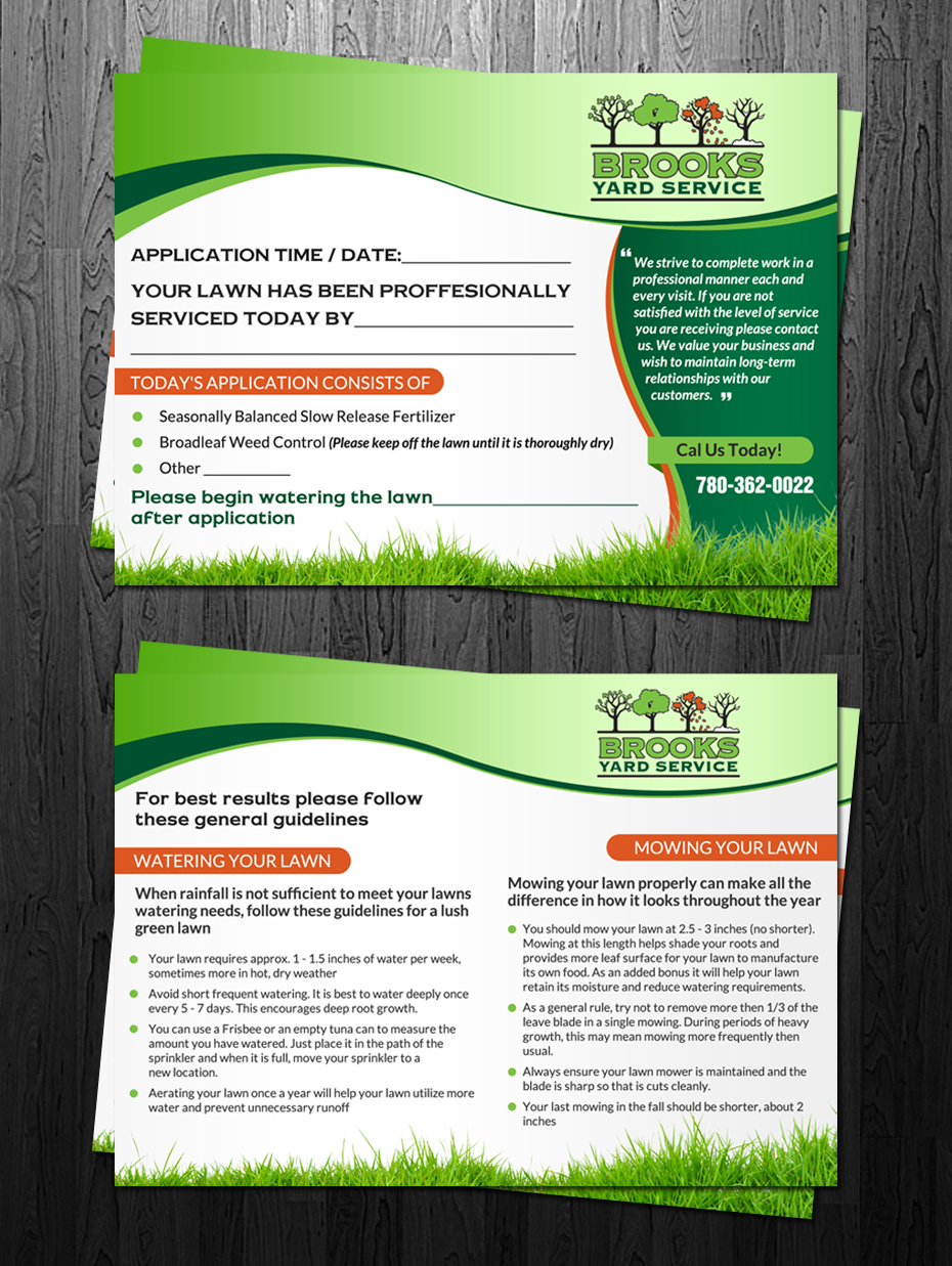 Flyer-Design von debdesign für Brooks Yard Service | Design #10340281