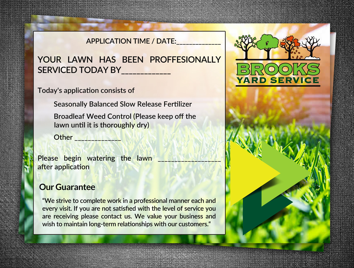 Flyer Design by rug for Brooks Yard Service | Design #10378158