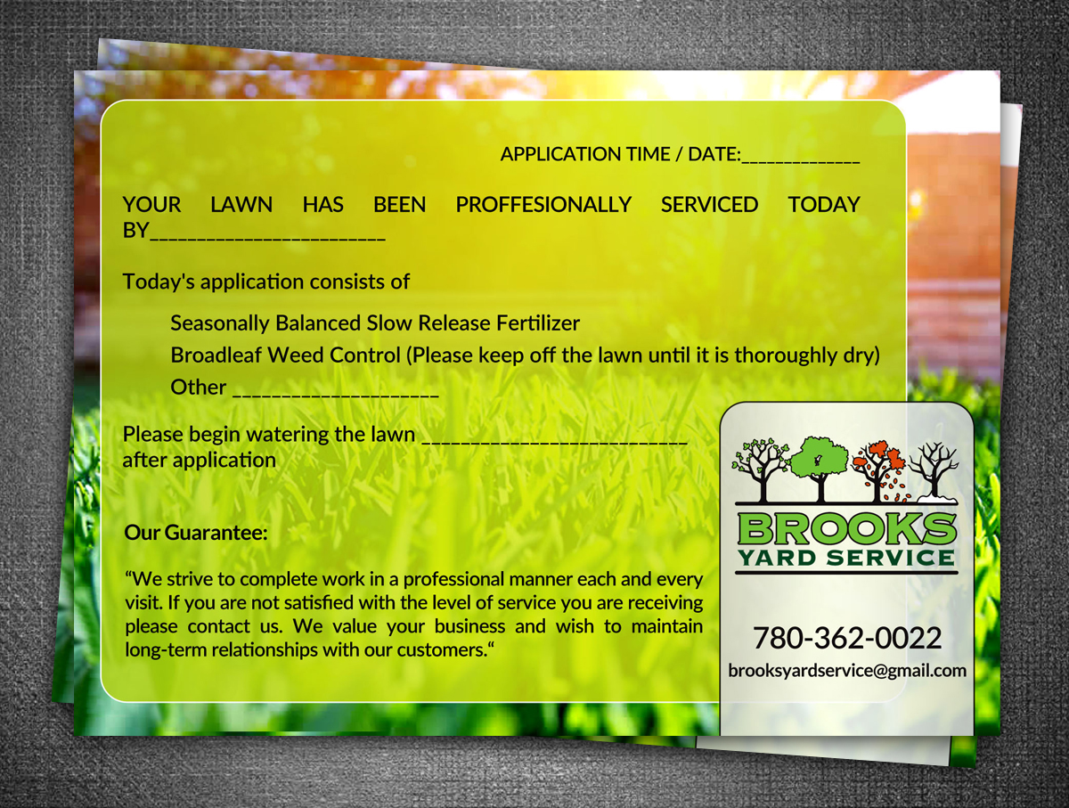 Flyer-Design von rug für Brooks Yard Service | Design #10378159