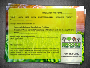 Flyer Design by rug for Brooks Yard Service | Design: #10378159