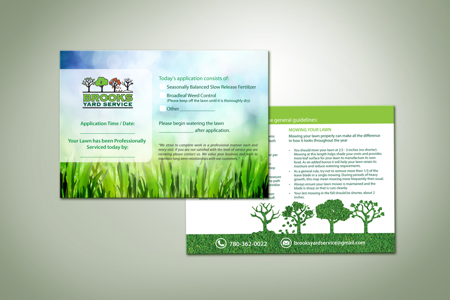 Flyer Design by Ignited Design Studio for Brooks Yard Service | Design #10350670