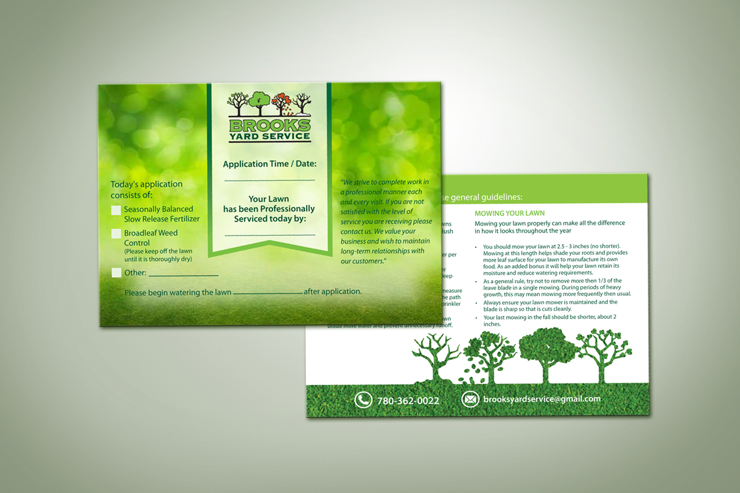 Flyer Design by Ignited Design Studio for Brooks Yard Service | Design #10350671