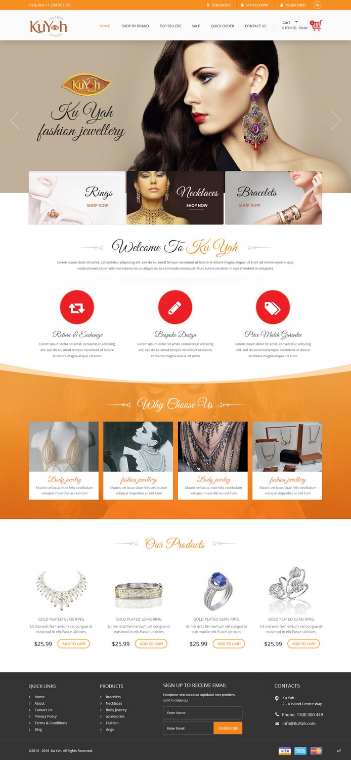 Web Design by pb for Ku Yah Jewels | Design #10342085