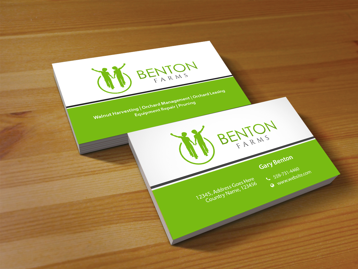 Diseño de Tarjeta de Presentación por Creations Box 2015 para Benton Farms | Diseño #10332486