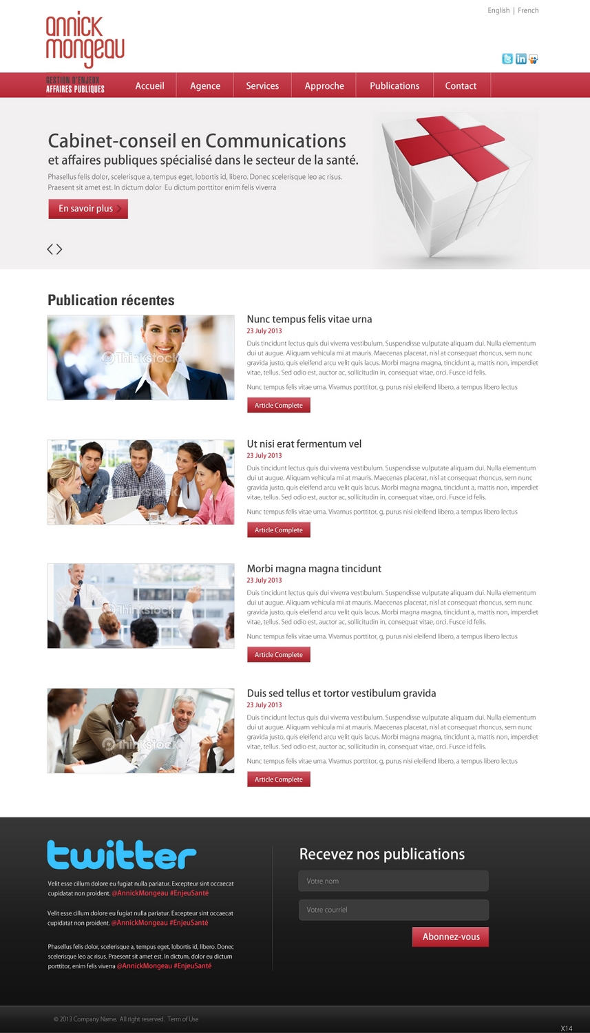Diseño Web por pb para Agence numérique Hoffman | Diseño #2184456