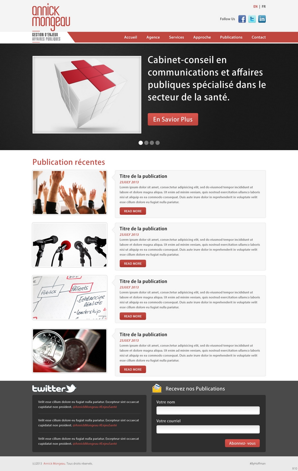 Web Design by pb for Agence numérique Hoffman | Design #2189496