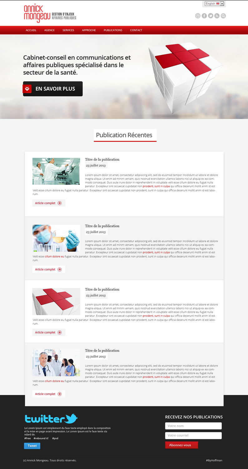 Web Design by OM for Agence numérique Hoffman | Design #2209675