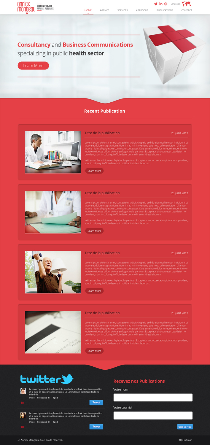 Web-Design von OM für Agence numérique Hoffman | Design #2209680