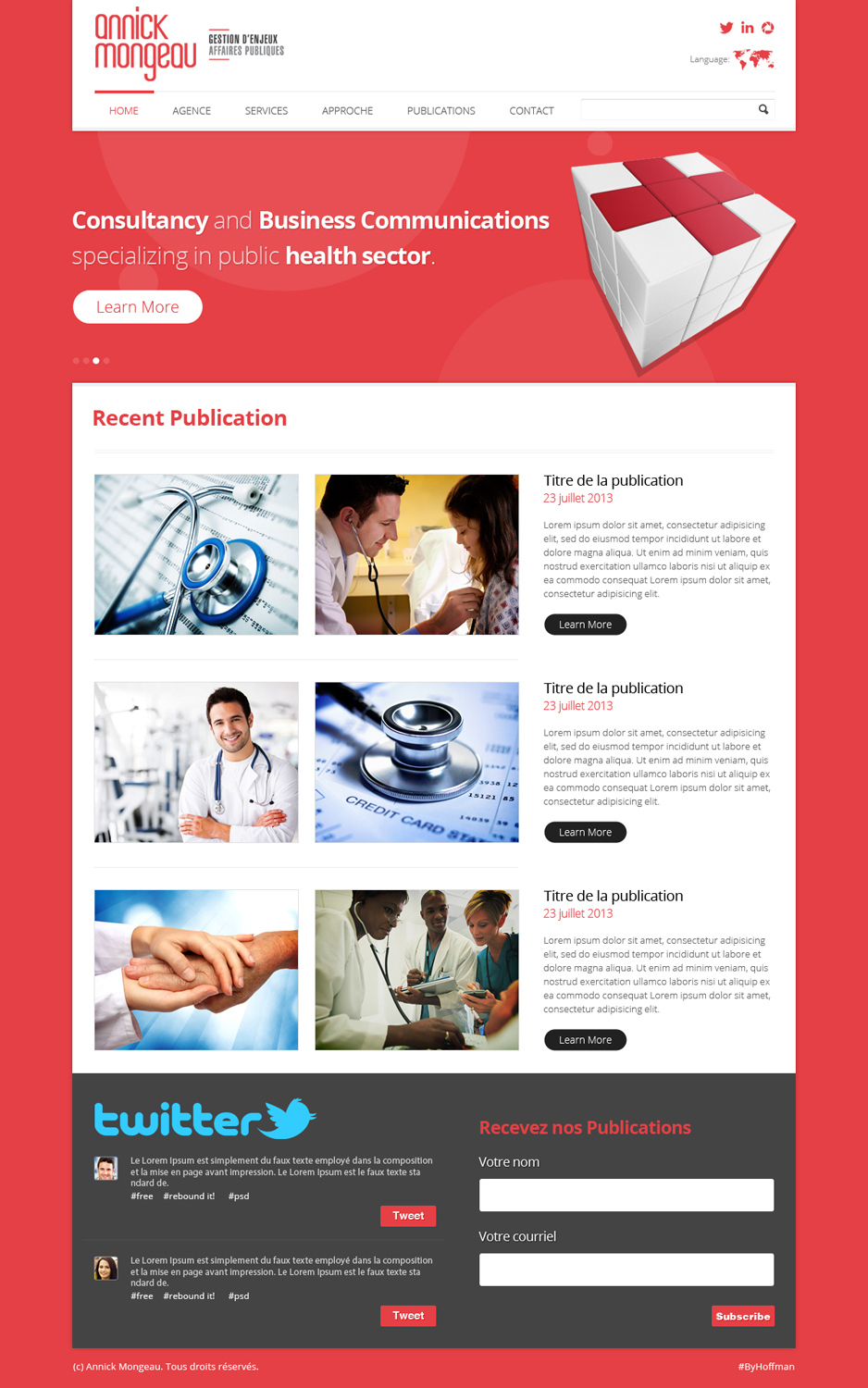 Web Design by OM for Agence numérique Hoffman | Design #2209699