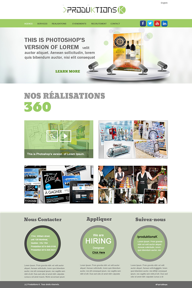 Diseño Web por kecy08 para Agence numérique Hoffman | Diseño #2212974