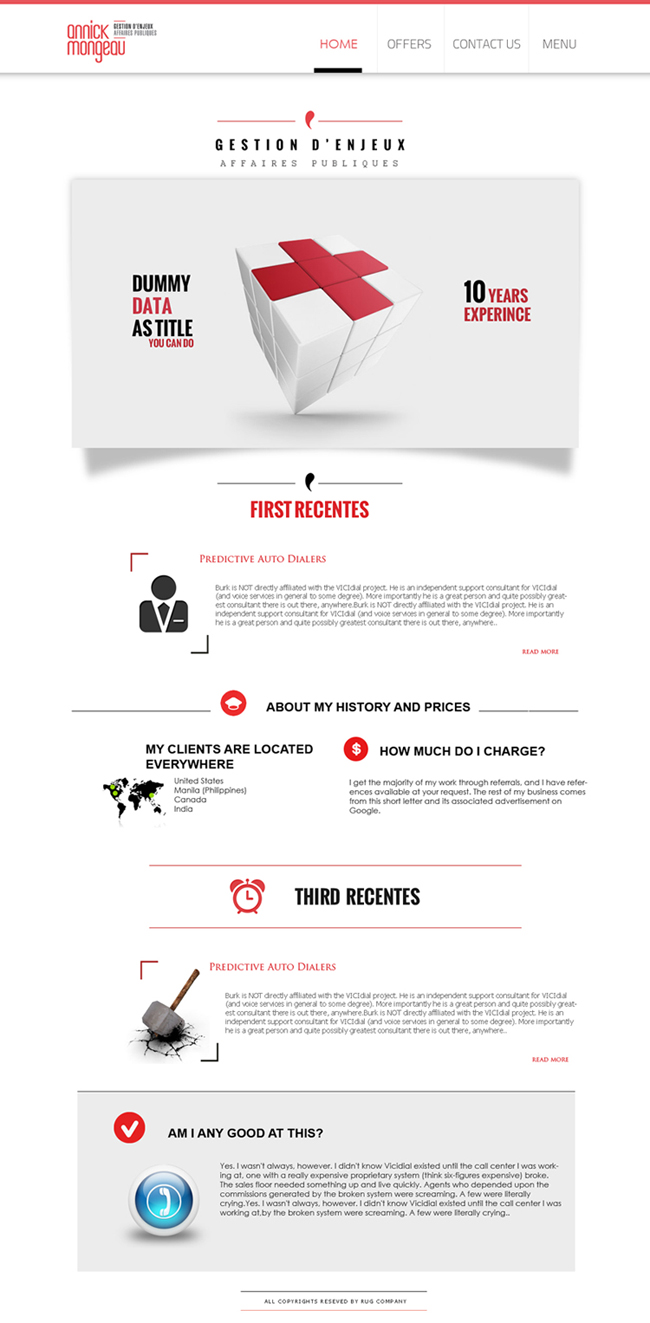 Web Design by adamhfarid for Agence numérique Hoffman | Design #2203166