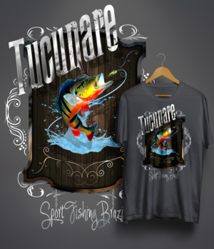 An awesome T-shirt design for Sport Fishing - Peacock Bass | T-Shirt-Design von Light Hand Design