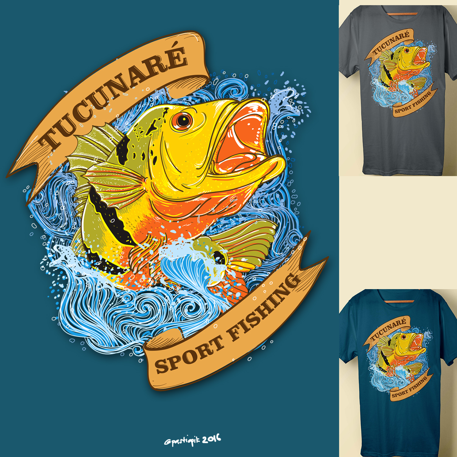 Masculine Playful T Shirt Design For Piscicultura Chang Ltda By Jelasbagus Design 10431348