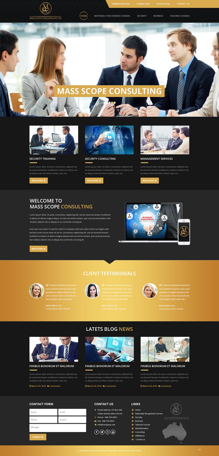 Web Design by pb for MASS SCOPE CONSULTING PTY LTD | Design #10342112