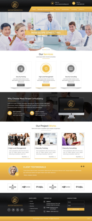 Web Design by pb for MASS SCOPE CONSULTING PTY LTD | Design: #10353879