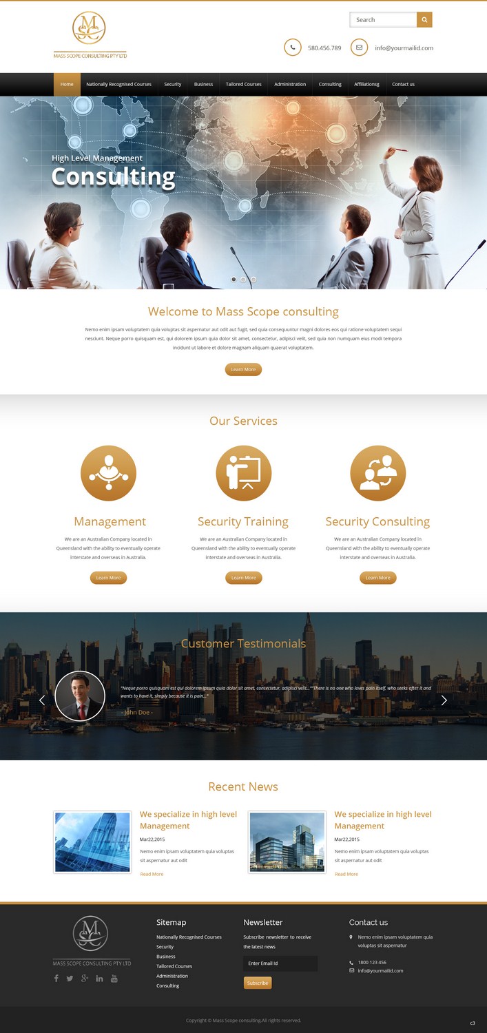 Web Design by pb for MASS SCOPE CONSULTING PTY LTD | Design #10353880