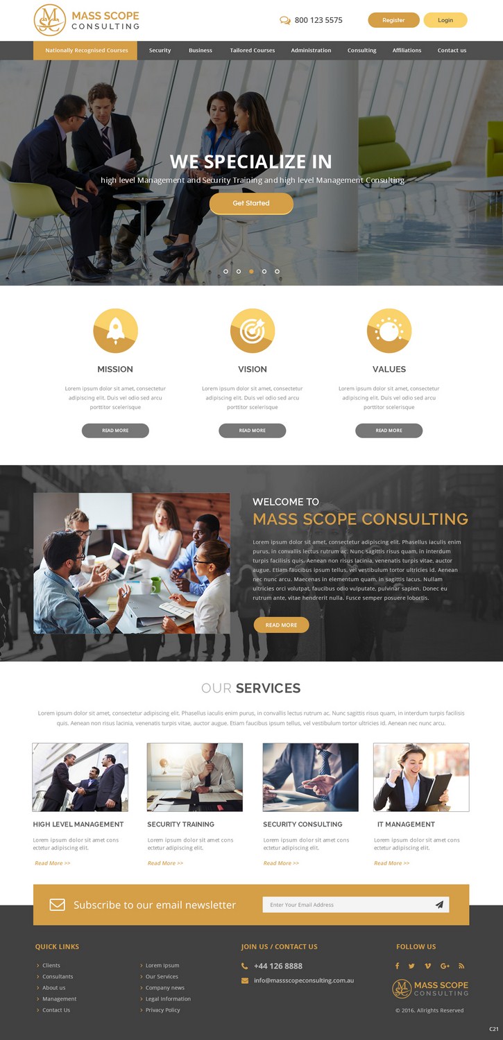 Web Design by pb for MASS SCOPE CONSULTING PTY LTD | Design #10353891