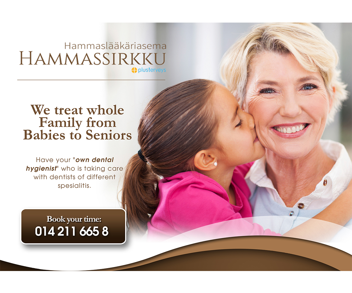Design Publicitaire par jeffdefy pour PlusTerveys Hammassirkku | Design #10527407