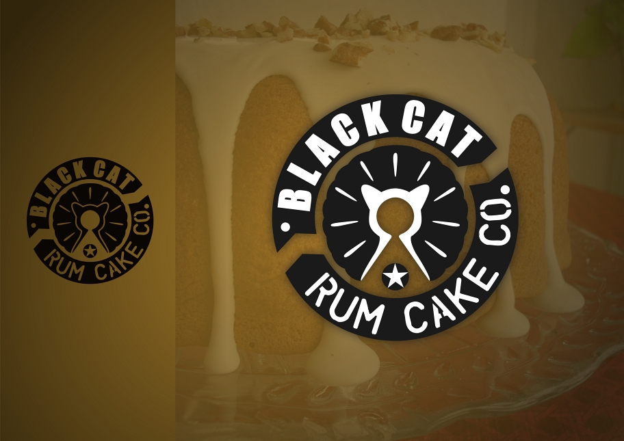 Diseño de Logo por FP-75 para Black Cat Rum Cake Co. | Diseño #10376860