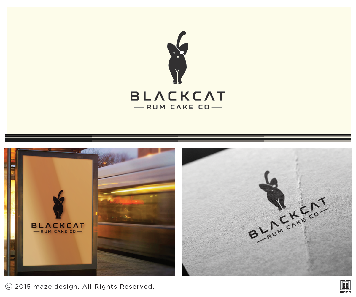 Logo-Design von Ciprian.H für Black Cat Rum Cake Co. | Design #10442162