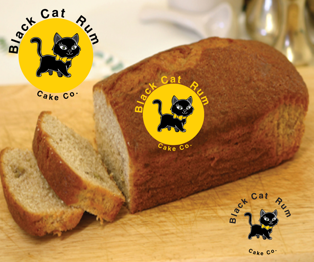 Diseño de Logo por OnlineDesign para Black Cat Rum Cake Co. | Diseño #10441967