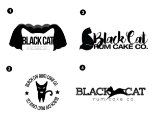 Logo-Design von Club Flyer Studios für Black Cat Rum Cake Co. | Design #10349110