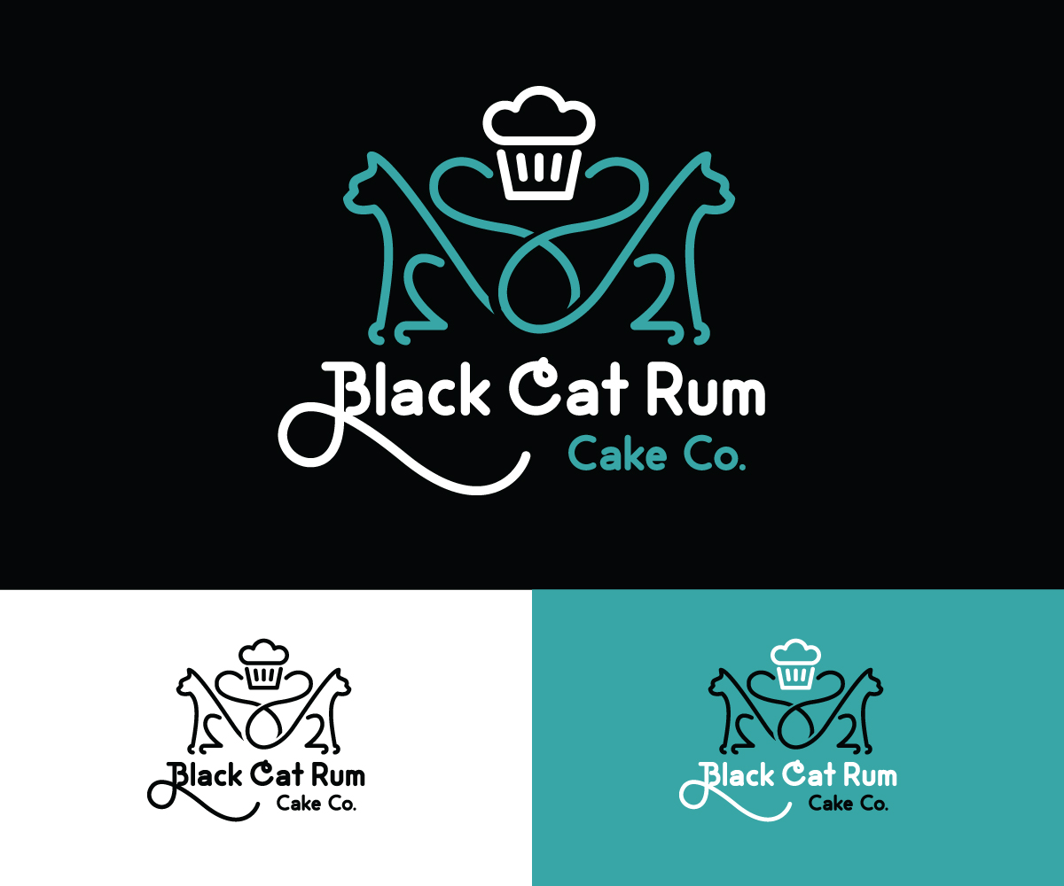 Diseño de Logo por Nekiy para Black Cat Rum Cake Co. | Diseño #10445033