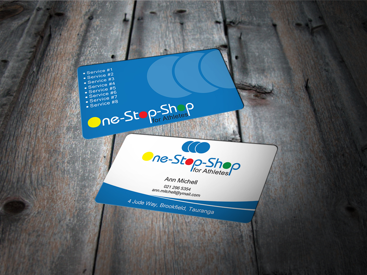 Business Card Design by MT for One Stop Shop for Athletes | Design #2221874