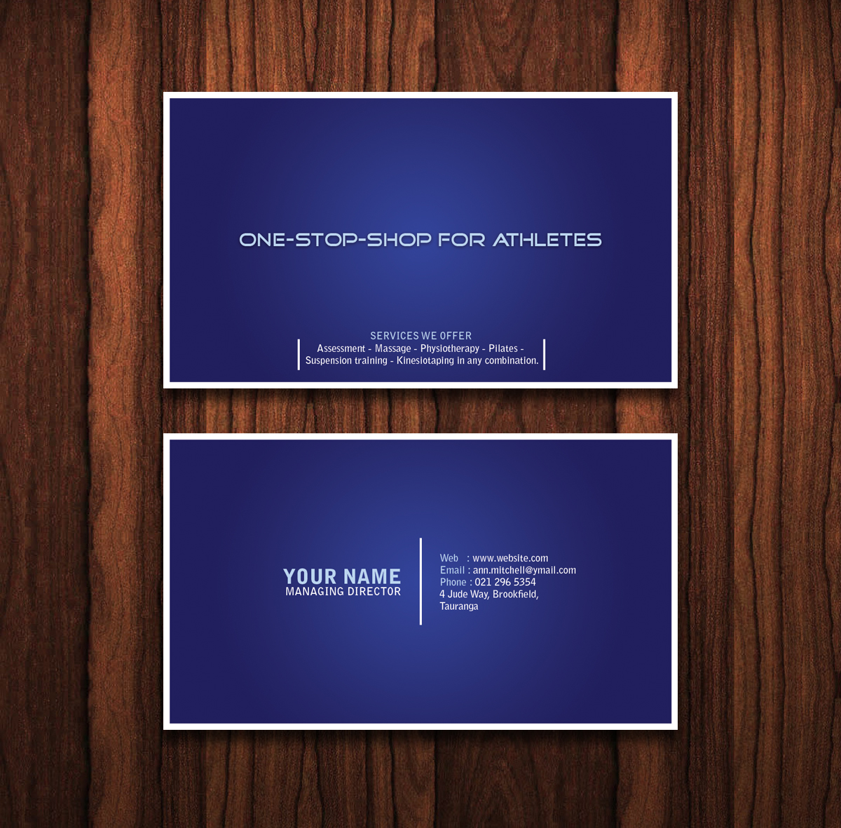 Diseño de Tarjeta de Presentación por TS Designs para One Stop Shop for Athletes | Diseño #2201410