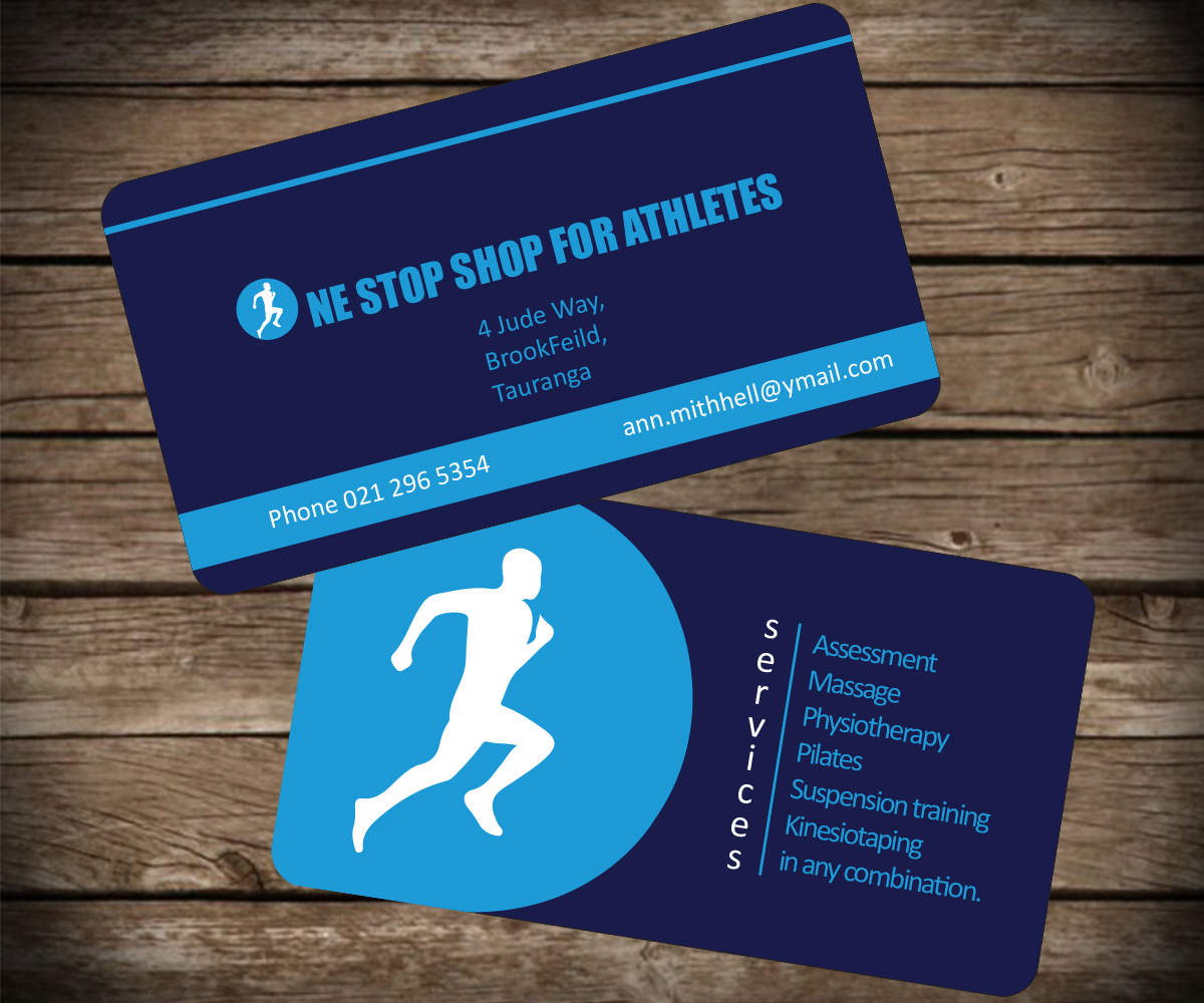 Business Card Design by Aaaron for One Stop Shop for Athletes | Design #2228940