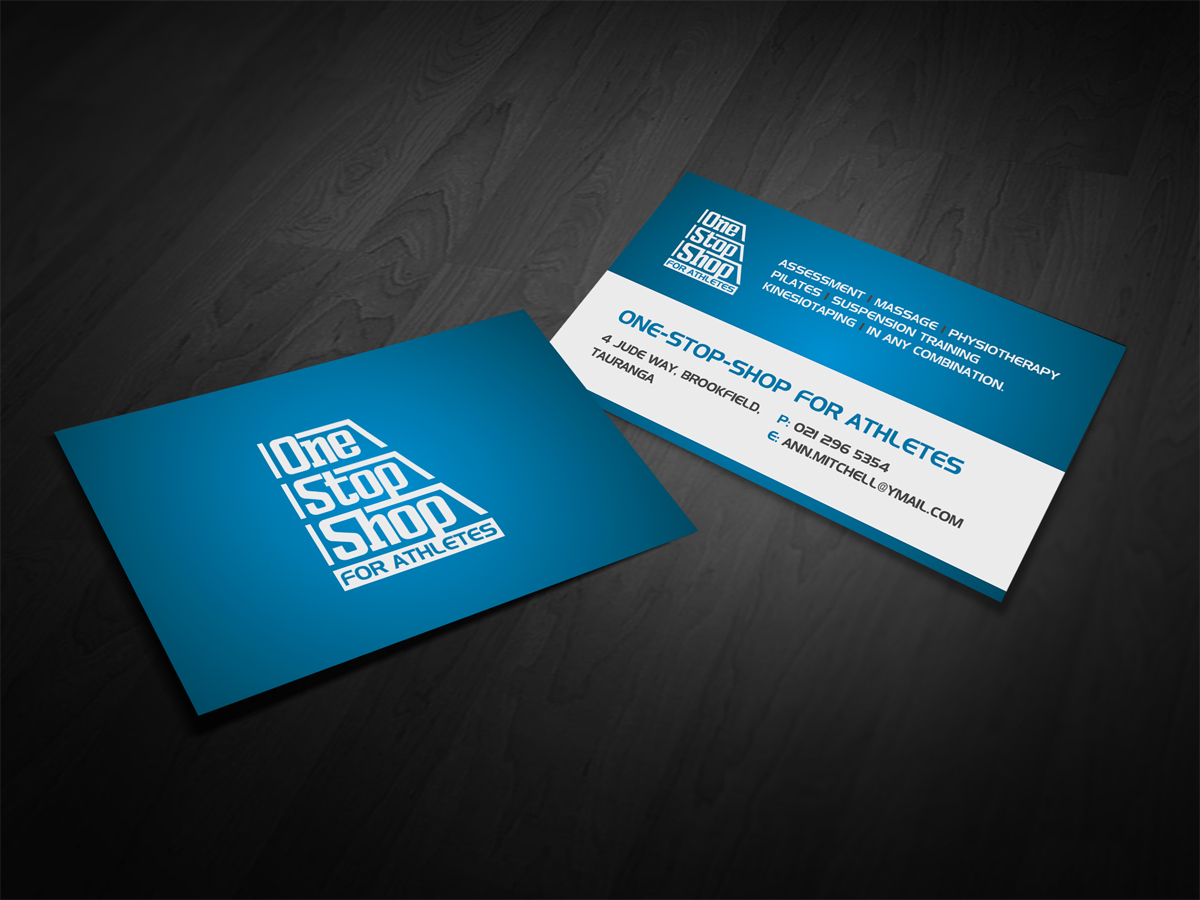 Diseño de Tarjeta de Presentación por diRtY.EMM para One Stop Shop for Athletes | Diseño #2180995